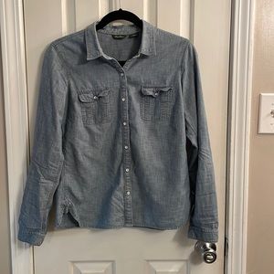 SM Eddie Bauer 100% Cotton Denim Button Down
